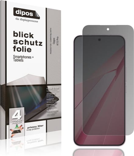 dipos – Matte Privacy Screenprotector geschikt voor Oppo K15 Pro | Anti-Spy Beschermfolie