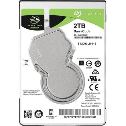 Seagate BarraCuda® 2 TB Harde schijf (2.5 inch) SATA 6 Gb/s ST2000LM015 Bulk