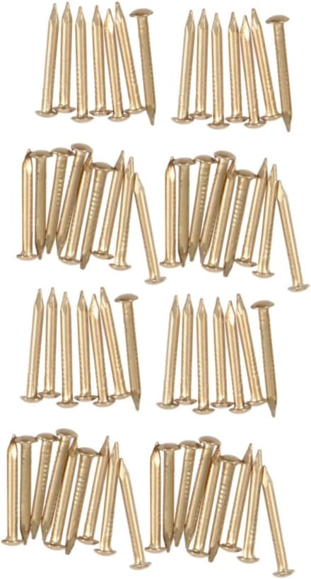 Meubel Spijkers - Decoratie Nagels - Klusprojecten Uitvoeren - Massief Messing - 200 Stuks - Messing