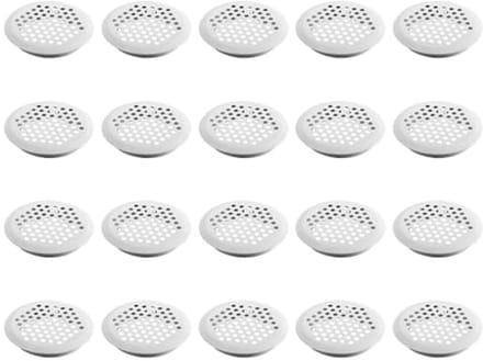 20 Stuks Ventilatieroosters 53 mm - Circulaire Witte Ventilatiecovers voor Kasten