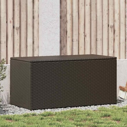 vidaXL - Tuinbox - 100x50x50 - cm - poly - rattan - bruin