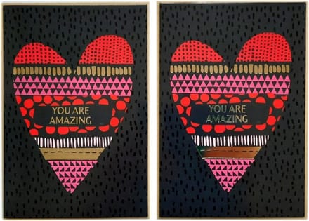 2 Luxe Valentijns Wenskaarten - YOU ARE AMAZING - 12 x 17 cm