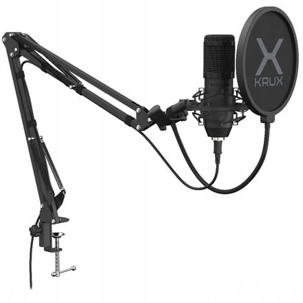 KRUX Edis 1000 USB Microfoon, Verstelbare Arm, Popfilter, 2.9m Kabel