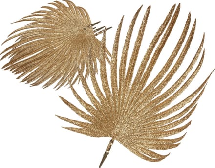 Othmar Decorations kerstdecoratie bladeren 6x-goud 27 cm glitter