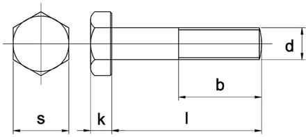 Bout Din931 8.8 M18X80Mm Elvz zonder Moer - 25 stuks