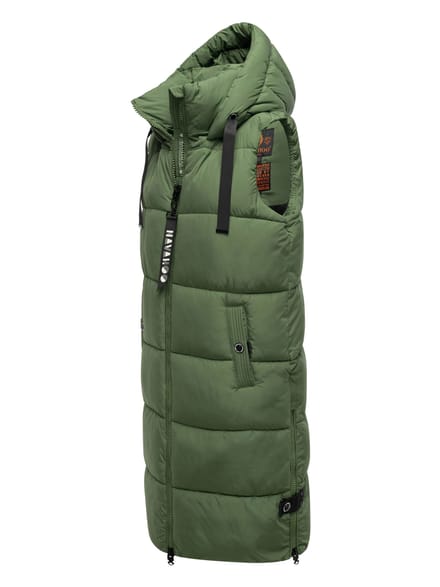 Navahoo dames lange bodywarmer Schnuffelchen – Warm & Stijlvol met Capuchon
