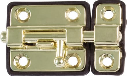 AMIG schuifslot/plaatgrendel - zamak - 3.5cm - messing - incl schroeven - deur - raam