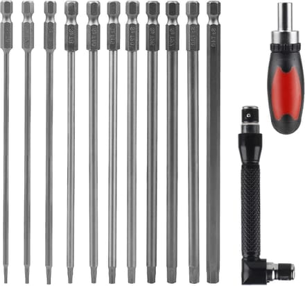 Torx Schroevendraaierset - Bitset - Mechanisch Onderhoud - Magnetische Kop - 150 mm Lang - Metaal