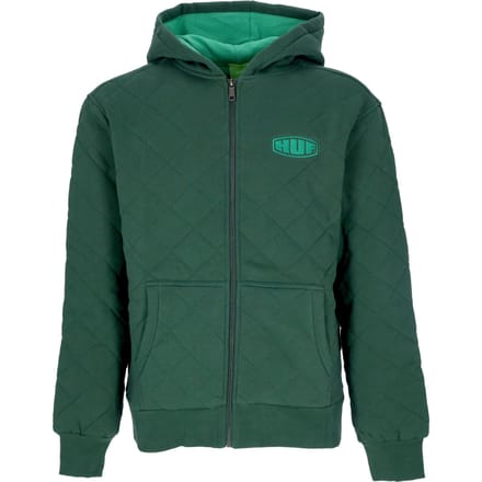 Workman gewatteerde herenhoodie met volledige ritssluiting, bosgroen