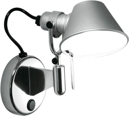 Artemide Tolomeo Micro Faretto Wandlamp Met Schakelaar Aluminium