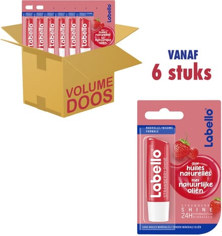 Labello Lippenbalsem Aardbei 6 stuks
