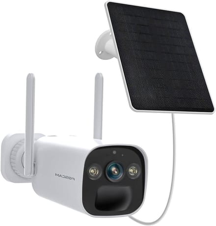 Beveiligingscamera - WLAN Camera - Huis Bewaken - Met Zonnepaneel - 2K Resolutie - Wit