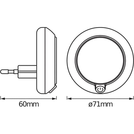 OSRAM HOMELIGHTING Lunetta Round White 4099854530616 LED-nachtlamp Warmwit Wit