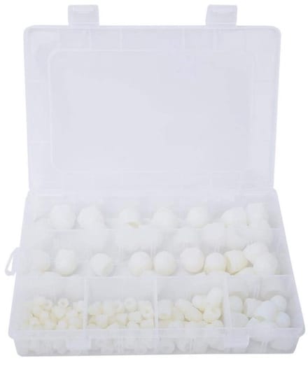 Allecto - Witte zeskantkappen - Zeskantboutkap - Rubber - Wit
