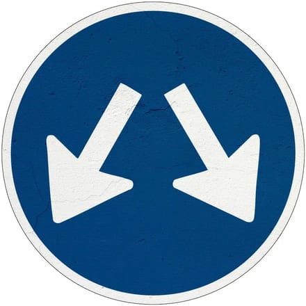 Beide kanten passeren bord - D3 | Sign Again materiaal | 30 cm