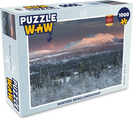 Puzzel Winters berglandschap - Legpuzzel - Puzzel 1000 stukjes volwassenen