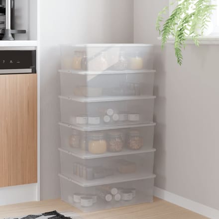 vidaXL - Opbergboxen - 6 - st - stapelbaar - 10 - L - kunststof