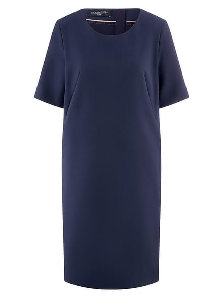 Jurk korte mouwen Van Fadenmeister Berlin blauw