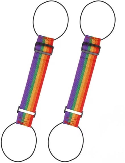 Home & Marker - Elastische Kofferband - Set van 2 - Verstelbare Bagageriem voor Extra Tas - Bagage Strap Reishulp - Iriserend - LUGSTRAP