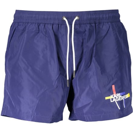 Karl Lagerfeld Blauw Polyester Heren Zwem Boxer