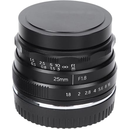 Objectif portrait grand angle NEWYI 25 mm f/1.8 à monture E, grande ouverture, pour Sony A9 et A7 gray