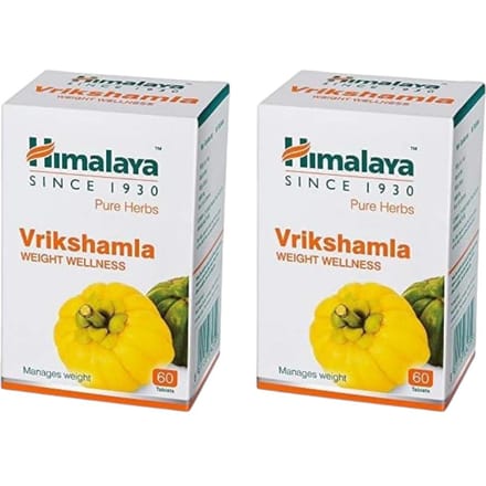 Himalaya Wellness Herbes Pures Vrikshamla Comprimés Bien-être Poids, Soutient la Gestion Saine du Poids, 60 Comprimés white
