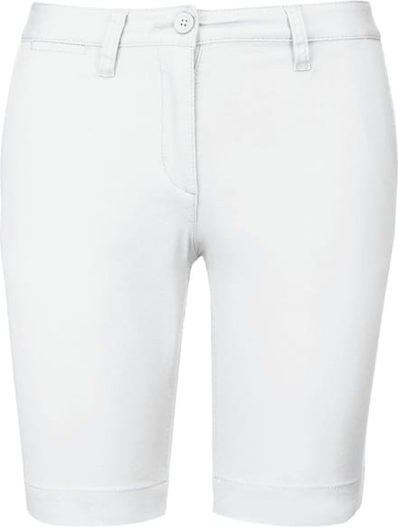 Kariban Dames chino bermudashorts K751 - White - 44 NL (46 FR)