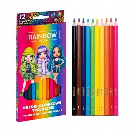 Astra Rainbow High Driehoekige Kleurpotloden Set - 12 Stuks