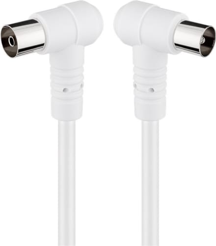 Pro Antenna cable angled 2x90° (IEC female/male) 80 dB - 5m