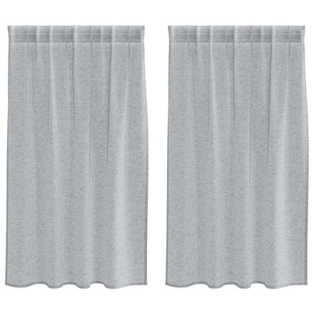 vidaXL Voile Gordijn 2 st Donkergrijs 140 x 140 cm Polyester