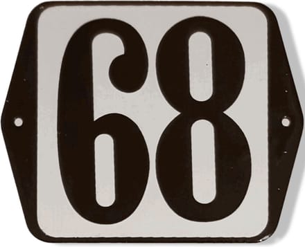 Huisnummer standaard nummer 68