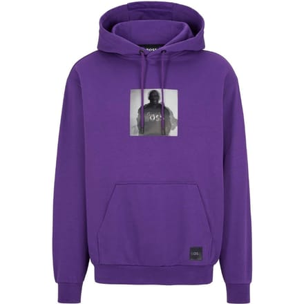 Boss Heren Silhouette Pullover Hoodie (Donkerpaars)