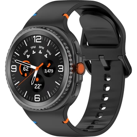 Mocaa Samsung Galaxy Watch8 Siliconen Bandje 44mm Zwart
