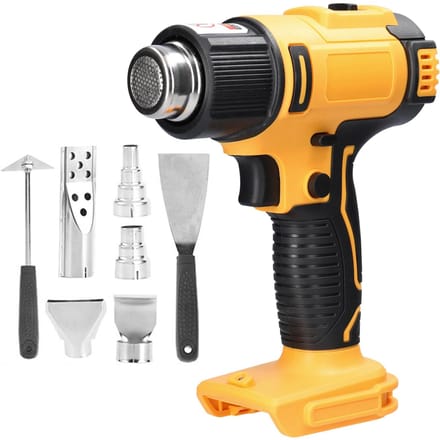 Draadloze handbediende heteluchtmachine Lithium oplaadbare verwarmingsapparatuur Temperaturen instelbaar 5 Nozzels & 2 Scrapers veelkleurig