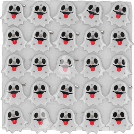 25 Stuks Halloween Broche Pin Kleurrijk Heldere Lichten Knipperend Grappig Plastic Halloween Feest Broches white
