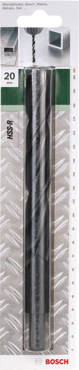 Bosch Accessories 2609255028 2609255028 HSS Metaal-spiraalboor 20 mm Gezamenlijke lengte 205 mm Rollenwals DIN 338 Cilinderschacht 1 stuk(s)