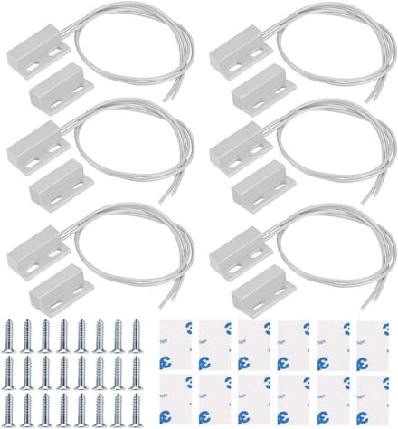 6 Stuks Wit Magnetische Schakelaar Deur Raam Contact Sensor Alarm Reed-schakelaar