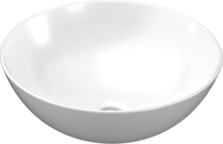 Saqu Leda ronde waskom Ø40x12cm keramiek glanzend wit