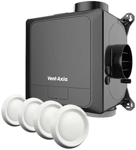 Vent-Axia Multihome EEP basis 368m³/h - vochtsensor en eurostekker + 4 ventielen