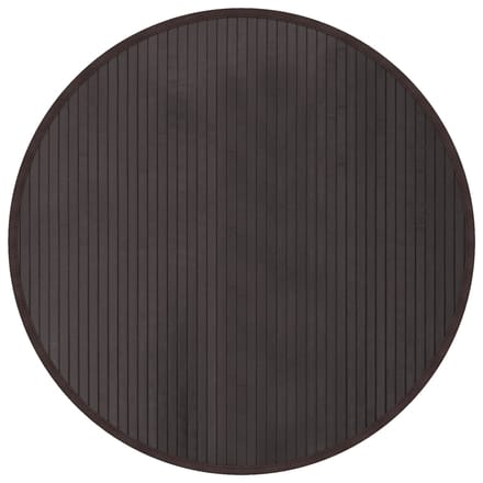 vidaXL - Vloerkleed - rond - 80 - cm - bamboe - donkerbruin