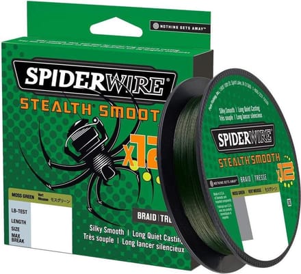 Gevlochten Vislijn 150m Moss Green 0.05mm - 5.4kg - 12 Strengen