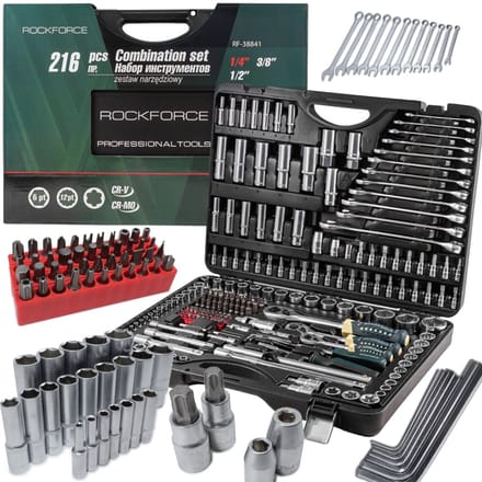 Rockforce RF-38841 - Gereedschapskoffer - 216 Delig - CrMo CrV Staal