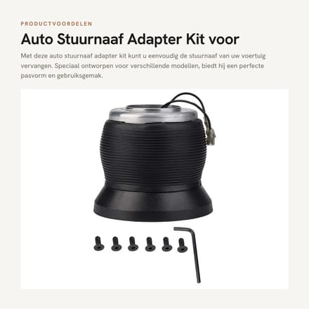 Dailygoods - Auto Stuurnaaf Adapter Kit voor Diverse Modellen