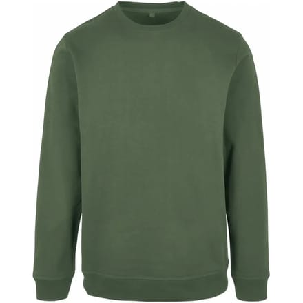 Basic Crewneck Sweater met ronde hals Olive - M