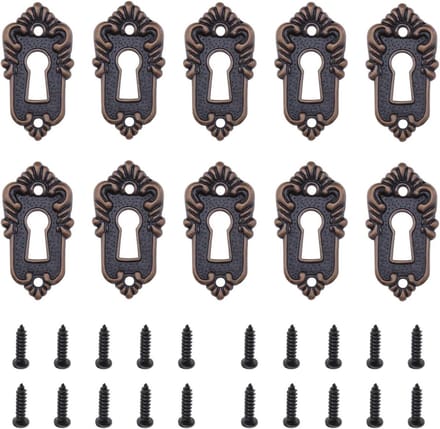 Dailygoods- Sleutelgat Dekselhouder Antiek - 10 Stuks - Brons