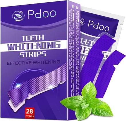 Purple Teeth Whitening Strips – 28 Stuks – Paarse Kleurcorrectie – Peroxidevrij