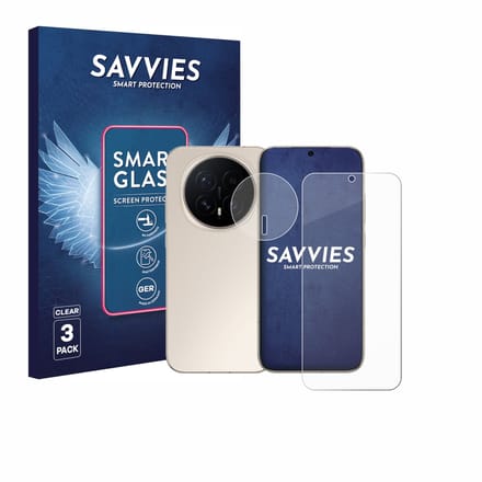 3 Stuks Savvies Screenprotector - geschikt voor Honor Magic 8 (Voor+Camera) - beschermfolie glas transparant