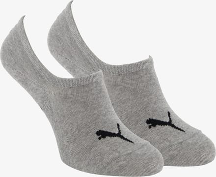 Footies met hoog uitgesneden wreef – Middle Grey – 35-38