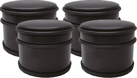 Benson Deurstopper - 4x - zwart-mat - D9 cm - 1,1 kg