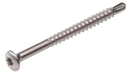Proftec - Torx 10 Lenskop Glaslatschroeven - 3,2x35mm - Deeldraad - RVS-410 (200 stuks)